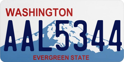 WA license plate AAL5344