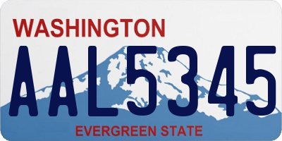 WA license plate AAL5345