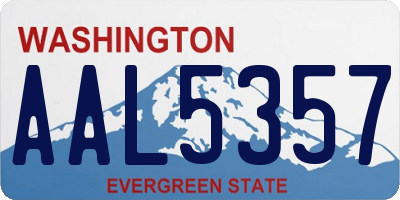 WA license plate AAL5357