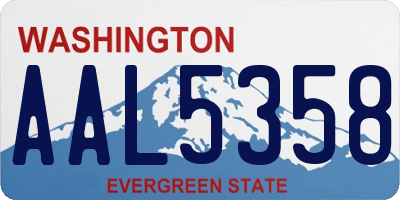 WA license plate AAL5358