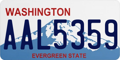 WA license plate AAL5359