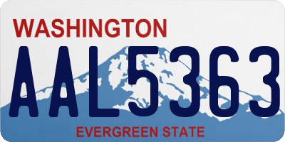 WA license plate AAL5363