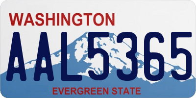 WA license plate AAL5365