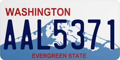 WA license plate AAL5371