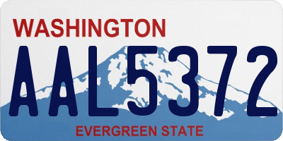 WA license plate AAL5372