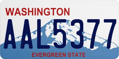WA license plate AAL5377