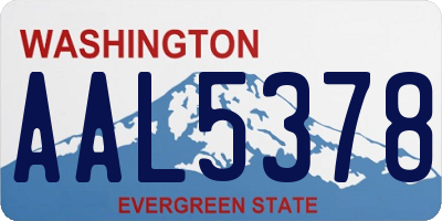WA license plate AAL5378