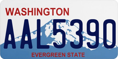 WA license plate AAL5390