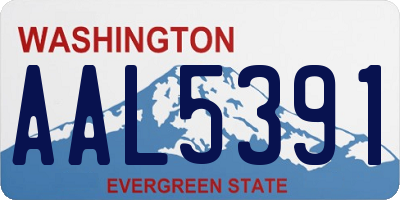 WA license plate AAL5391