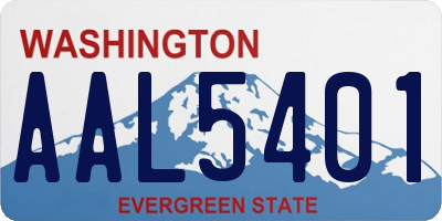 WA license plate AAL5401