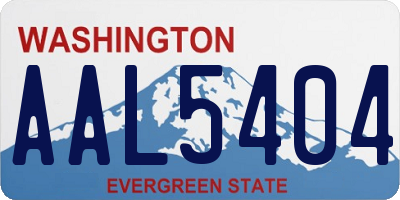 WA license plate AAL5404