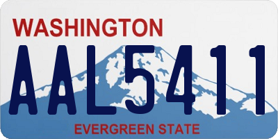 WA license plate AAL5411
