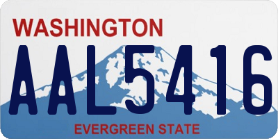 WA license plate AAL5416