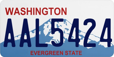 WA license plate AAL5424