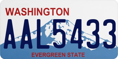 WA license plate AAL5433