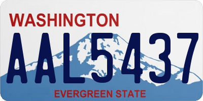 WA license plate AAL5437