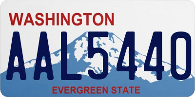 WA license plate AAL5440