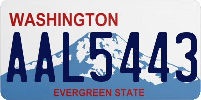 WA license plate AAL5443