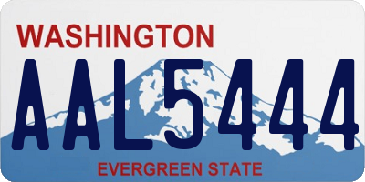 WA license plate AAL5444