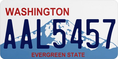 WA license plate AAL5457