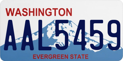 WA license plate AAL5459