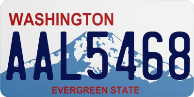 WA license plate AAL5468