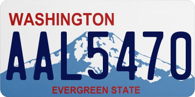 WA license plate AAL5470