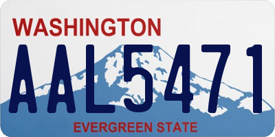 WA license plate AAL5471