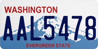 WA license plate AAL5478