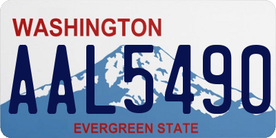 WA license plate AAL5490