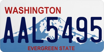WA license plate AAL5495