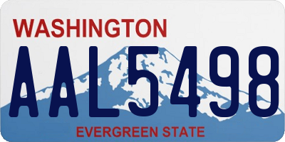 WA license plate AAL5498