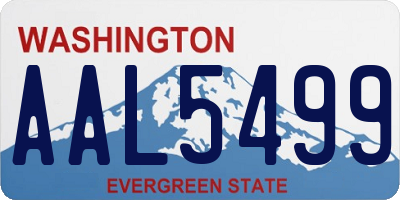 WA license plate AAL5499