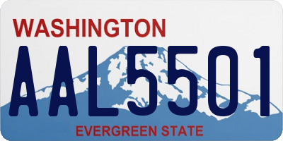 WA license plate AAL5501