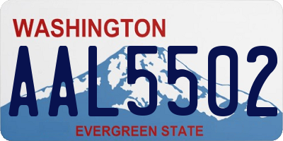WA license plate AAL5502