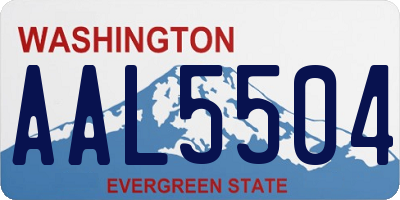 WA license plate AAL5504