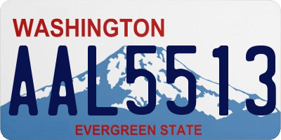 WA license plate AAL5513