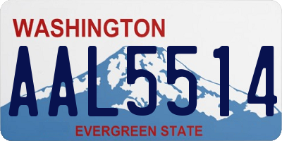WA license plate AAL5514