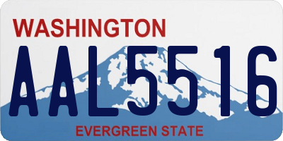 WA license plate AAL5516