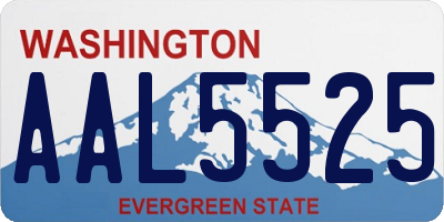 WA license plate AAL5525