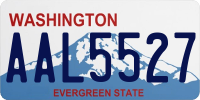 WA license plate AAL5527