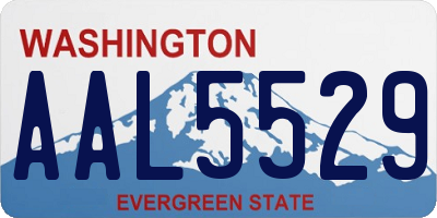 WA license plate AAL5529