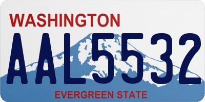 WA license plate AAL5532