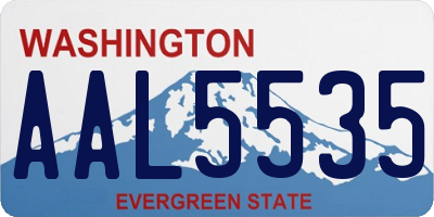 WA license plate AAL5535