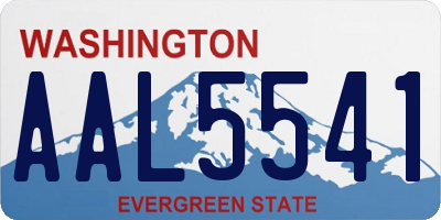 WA license plate AAL5541