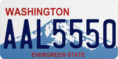 WA license plate AAL5550