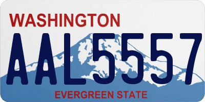 WA license plate AAL5557
