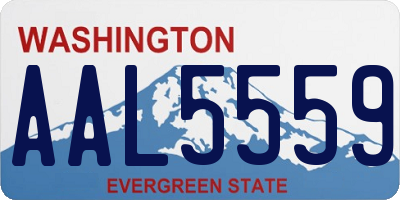 WA license plate AAL5559