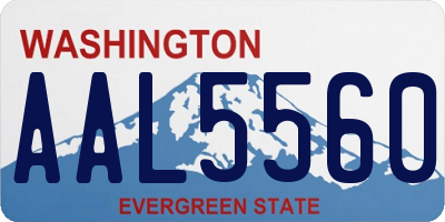 WA license plate AAL5560