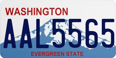 WA license plate AAL5565